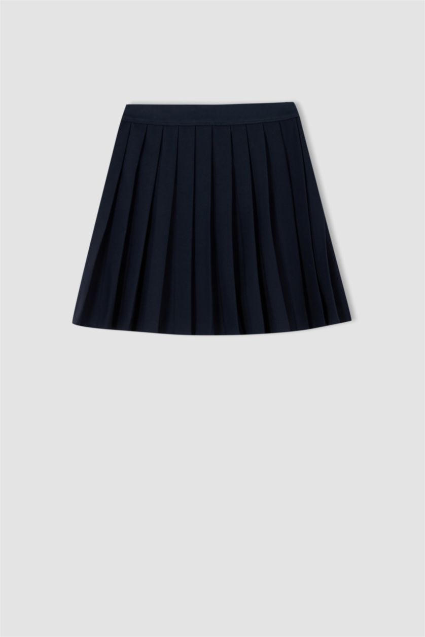 GIRLS & TEENS NAVY Girl's Back To School Pleated Skirt