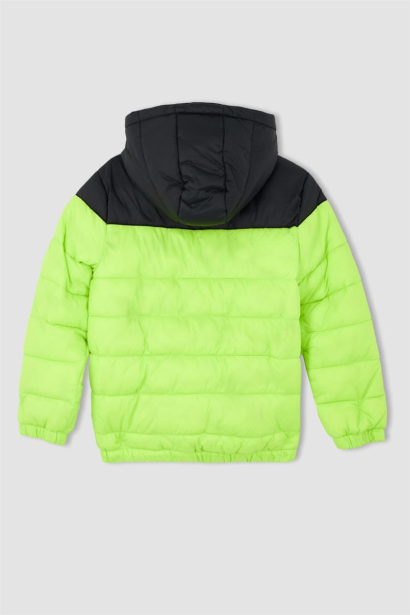 BOYS & TEENS Black Boy Waterproof Hooded Fleece Lined Puffer Jacket