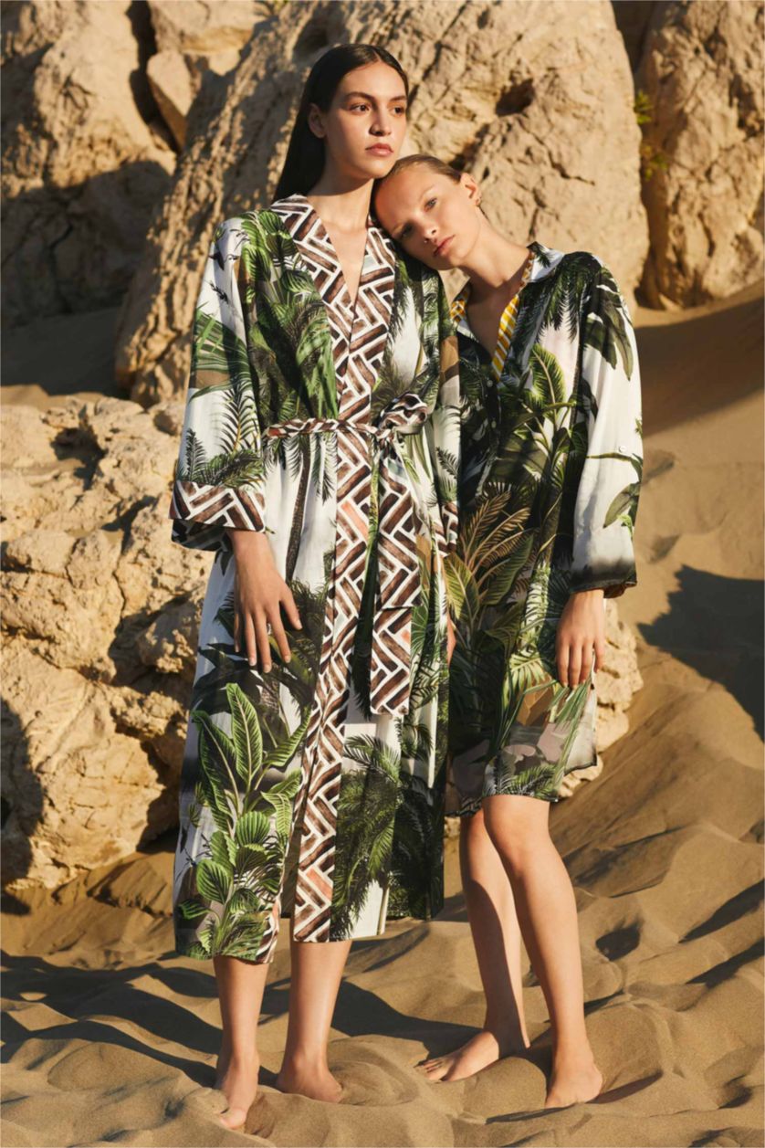 FEMME Vert Vêtements de plage Coupe Régulière Fall In Love