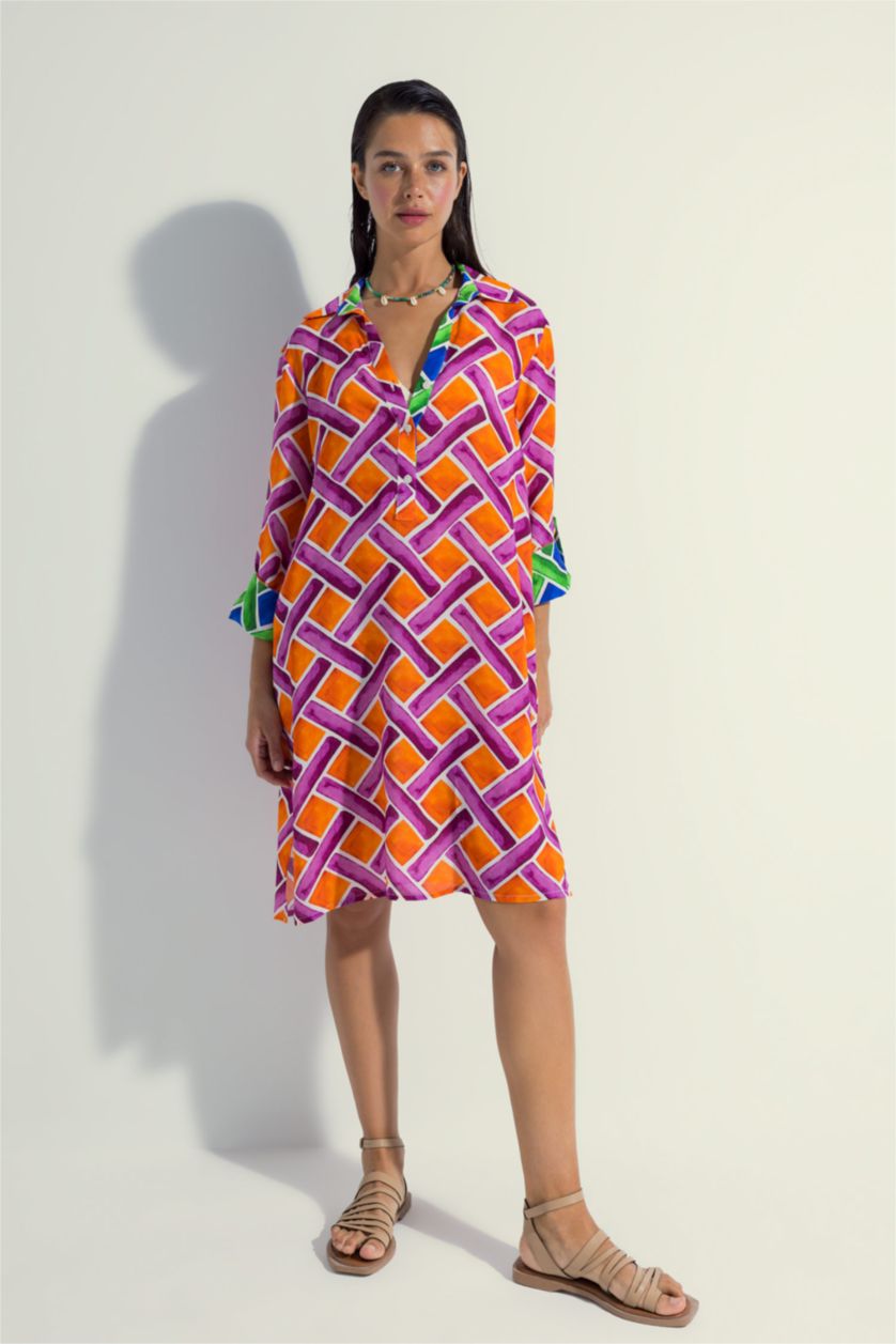 Kadın Turuncu Plaj Kıyafeti