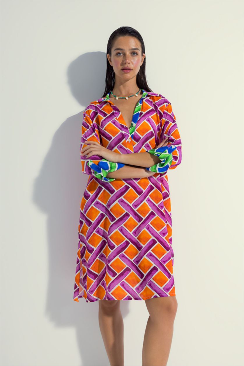 Kadın Turuncu Plaj Kıyafeti