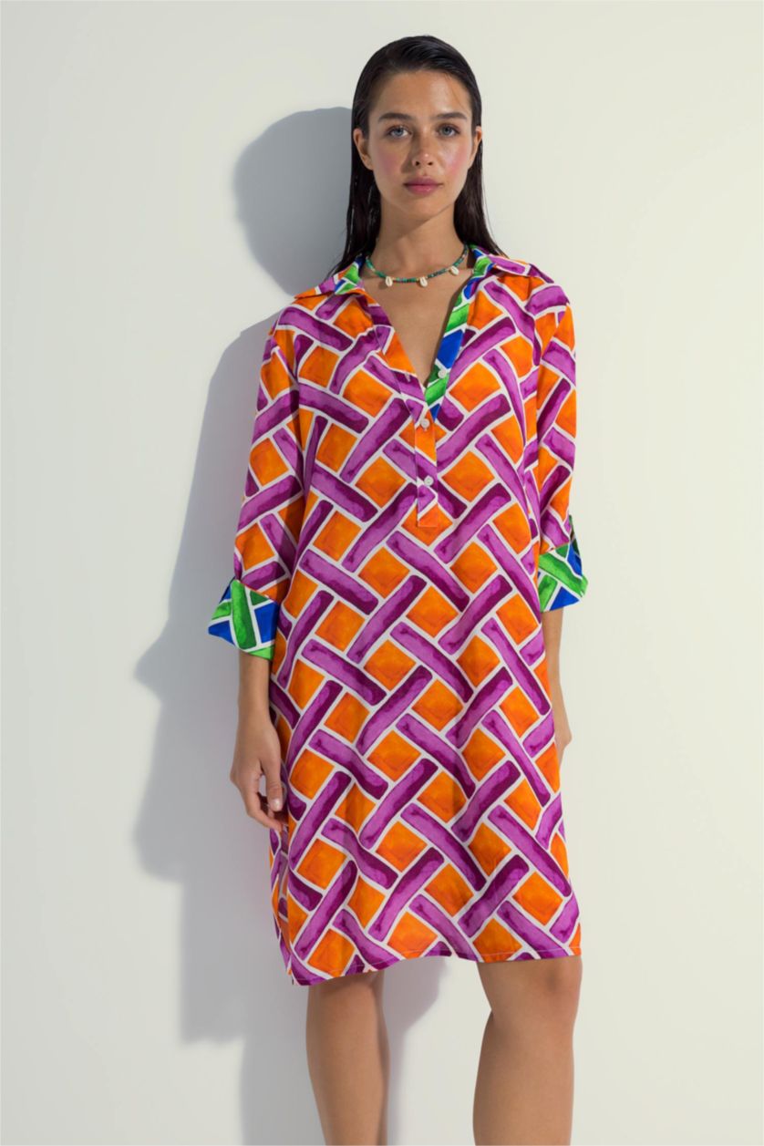 Kadın Turuncu Plaj Kıyafeti