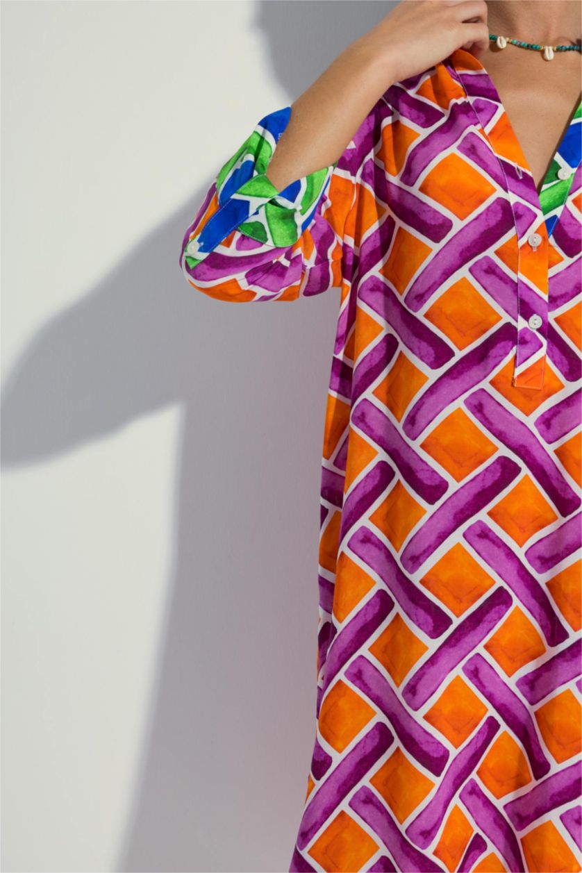 Kadın Turuncu Plaj Kıyafeti