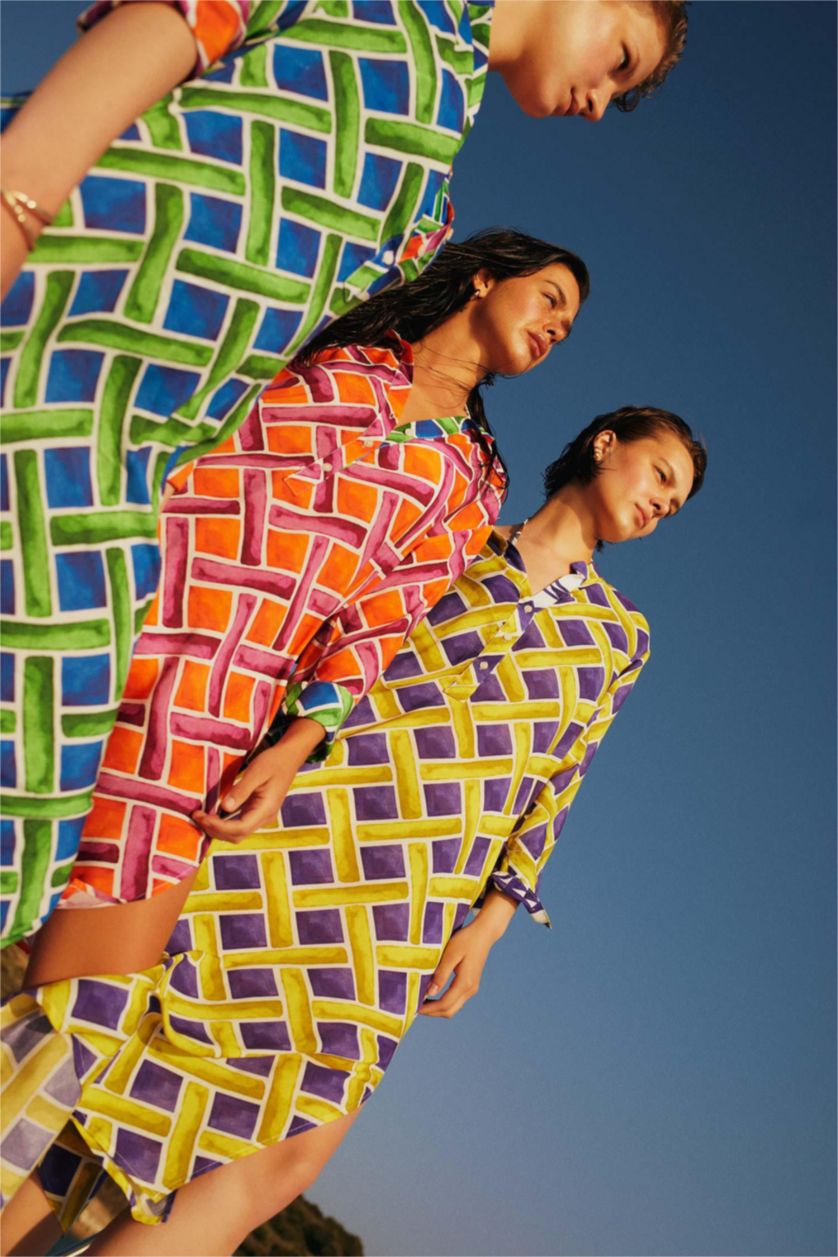 Kadın Turuncu Plaj Kıyafeti