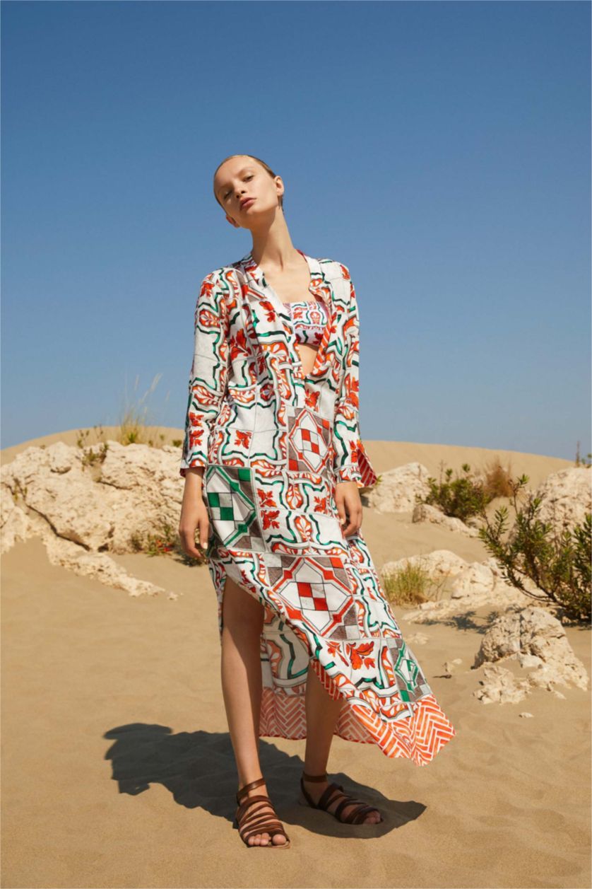 FEMME Orange Vêtements de plage Coupe Régulière