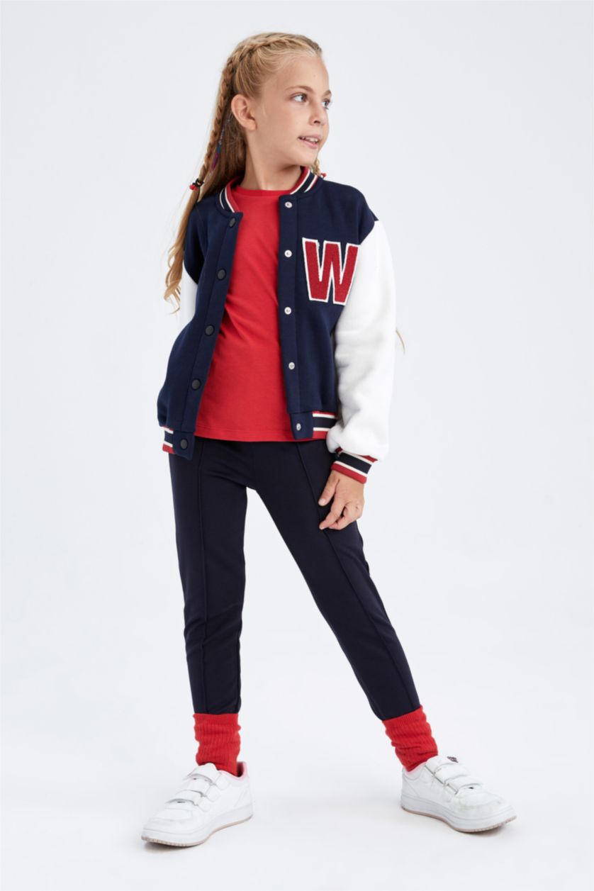 FILLES Marin Legging long basique bleu marine pour fille