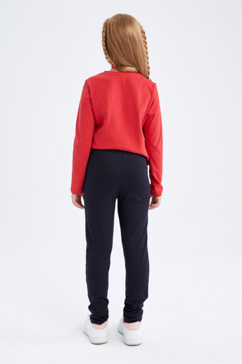 FILLES Marin Legging long basique bleu marine pour fille