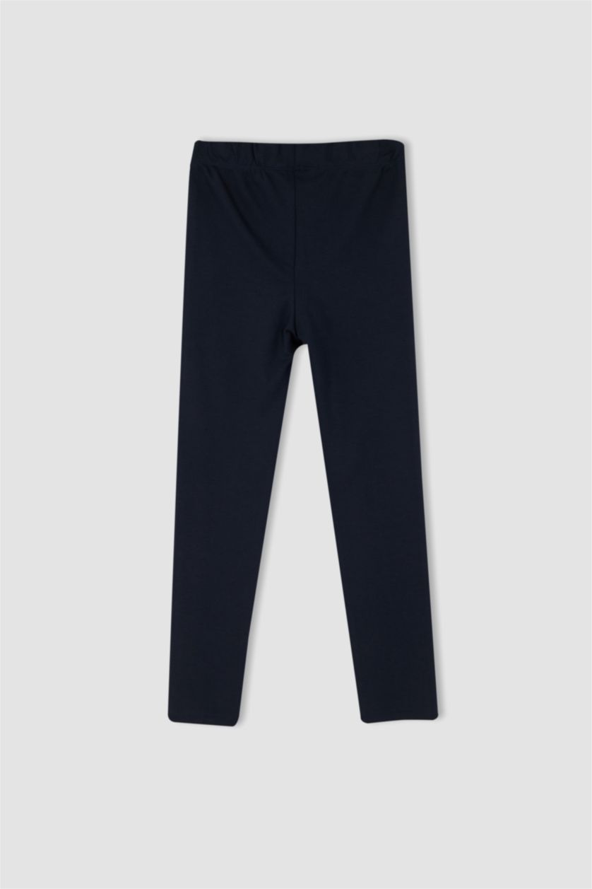 FILLES Marin Legging long basique bleu marine pour fille