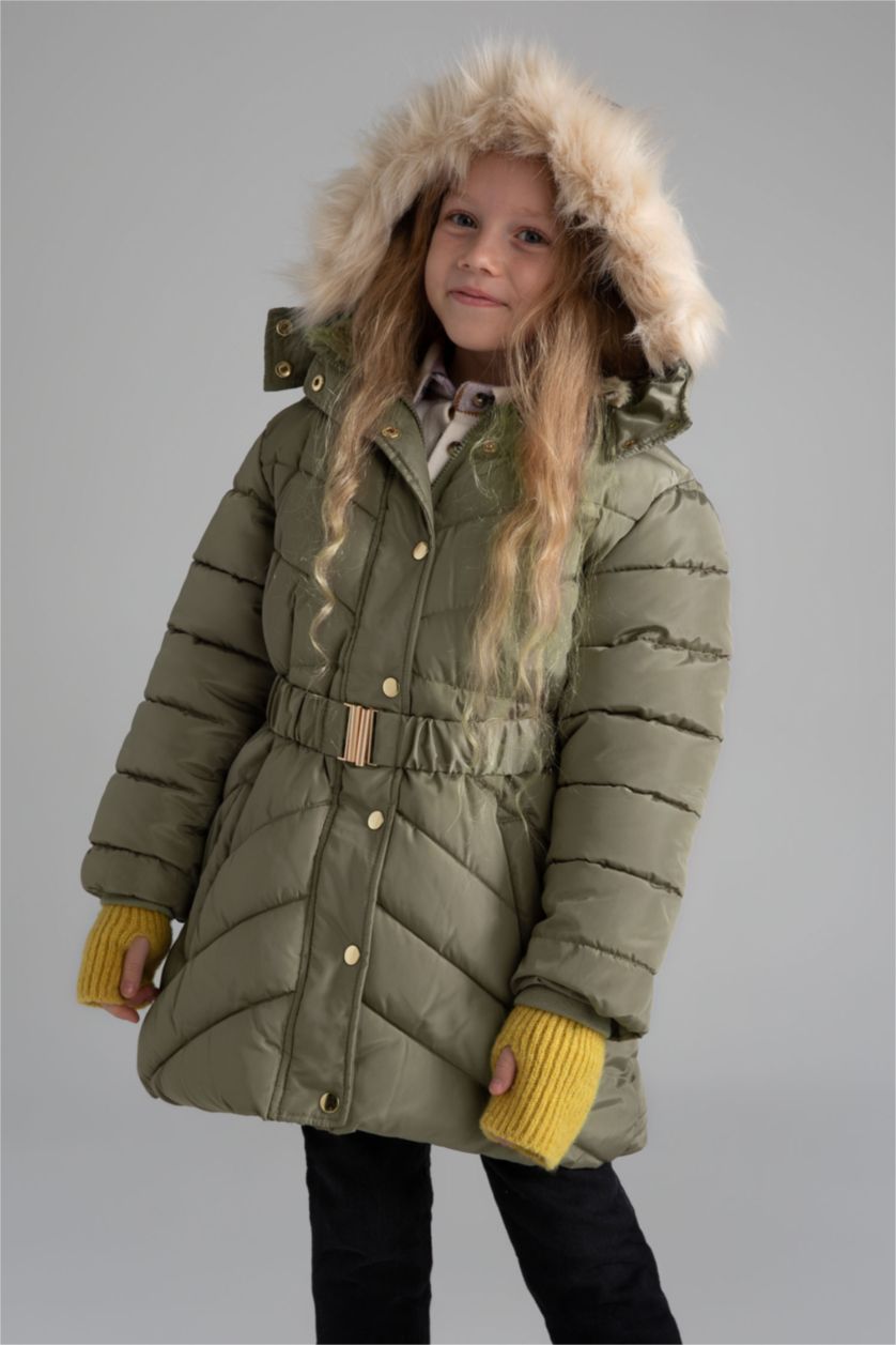 Дівчачий Світлий хакі Парка стандартного крою для дівчаток