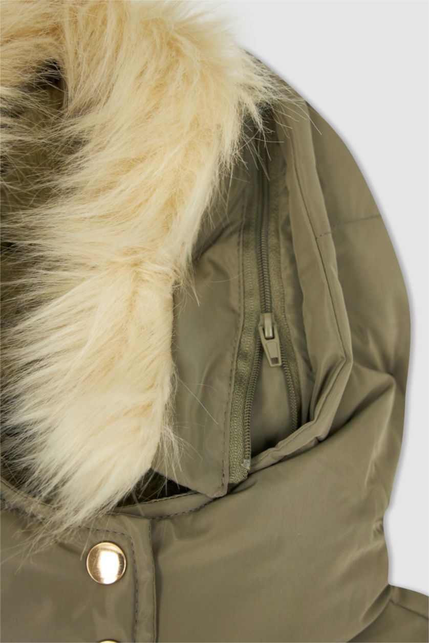 Дівчачий Світлий хакі Парка стандартного крою для дівчаток