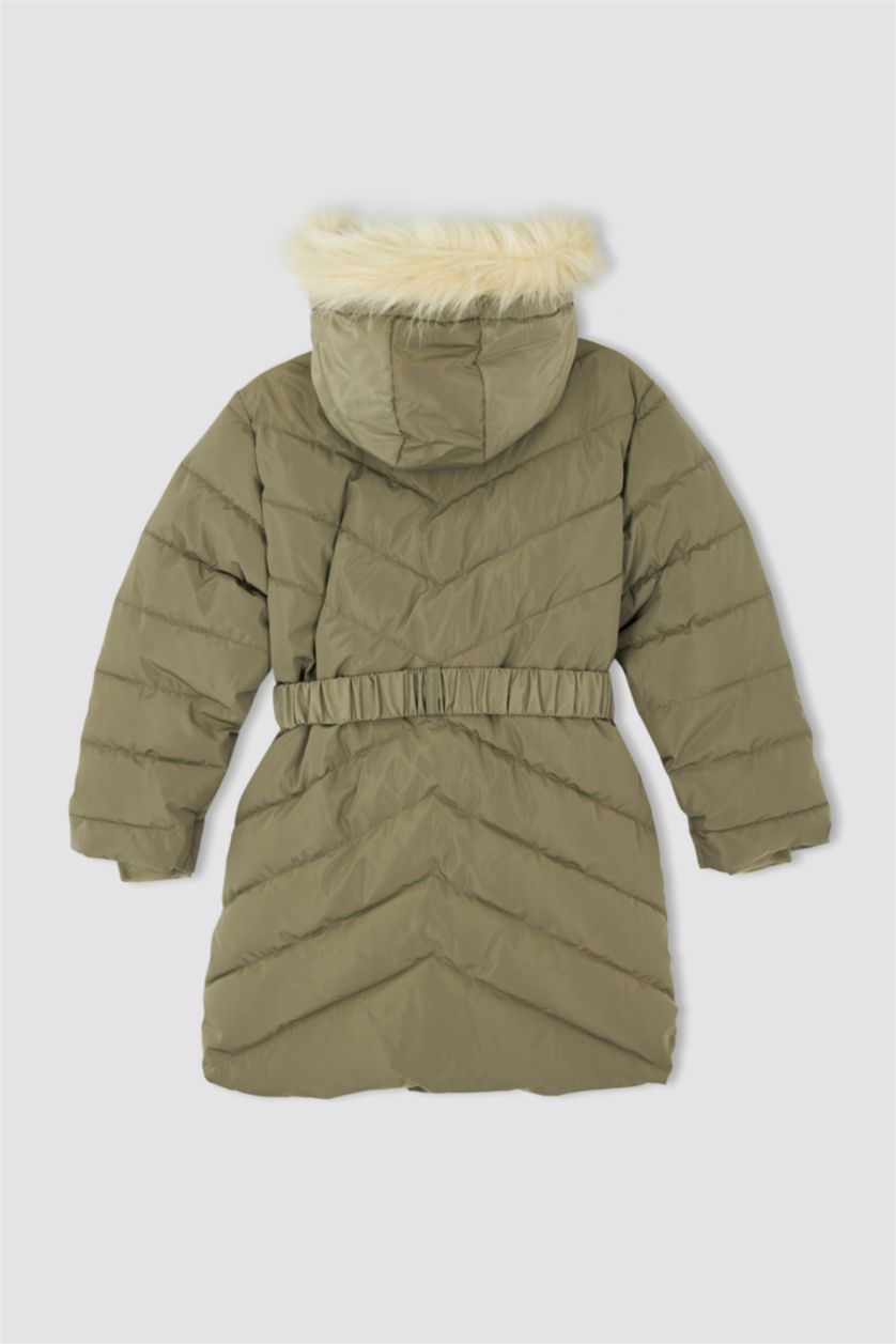 Дівчачий Світлий хакі Парка стандартного крою для дівчаток