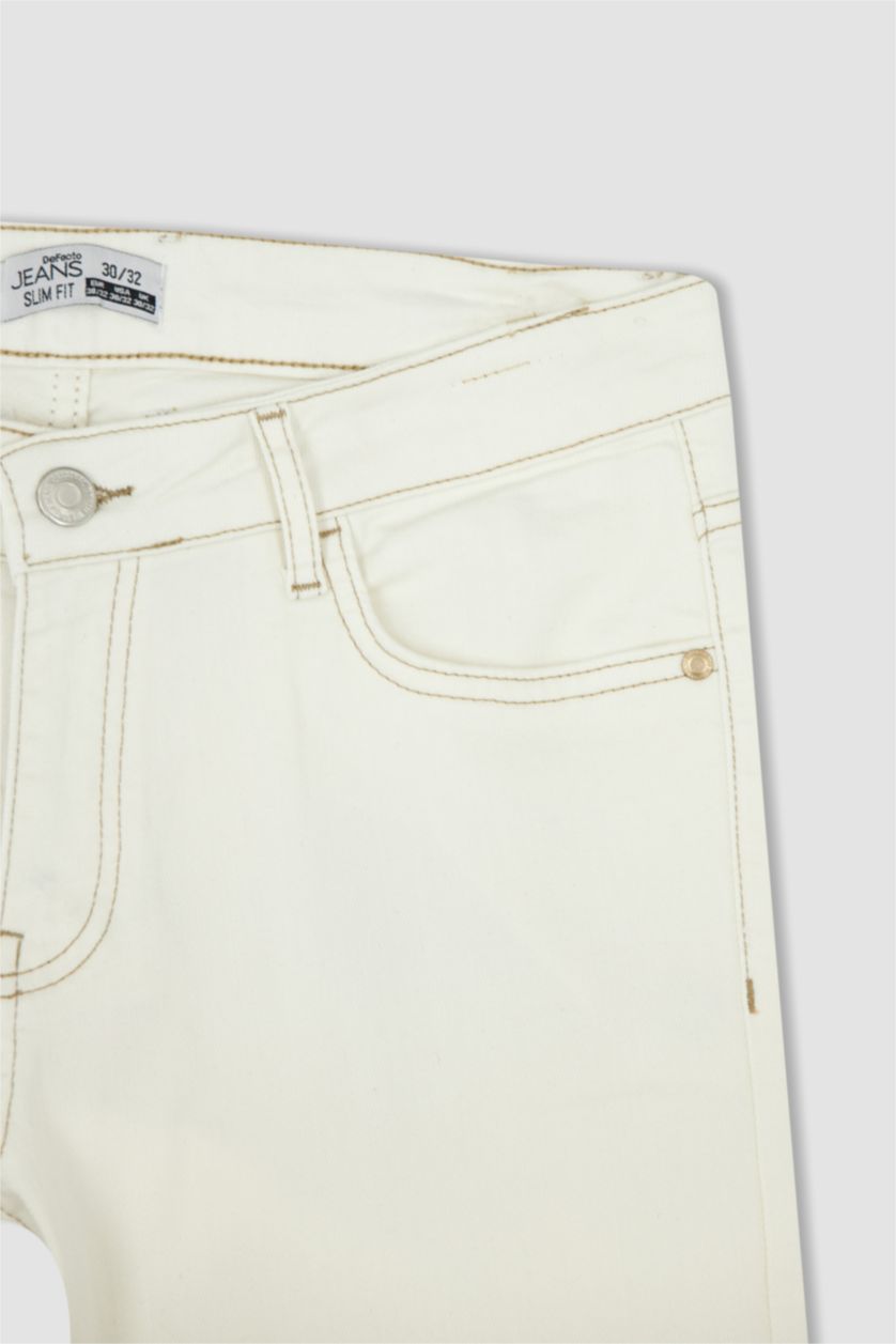 HOMME Écru Jean coupe slim durable Pedro