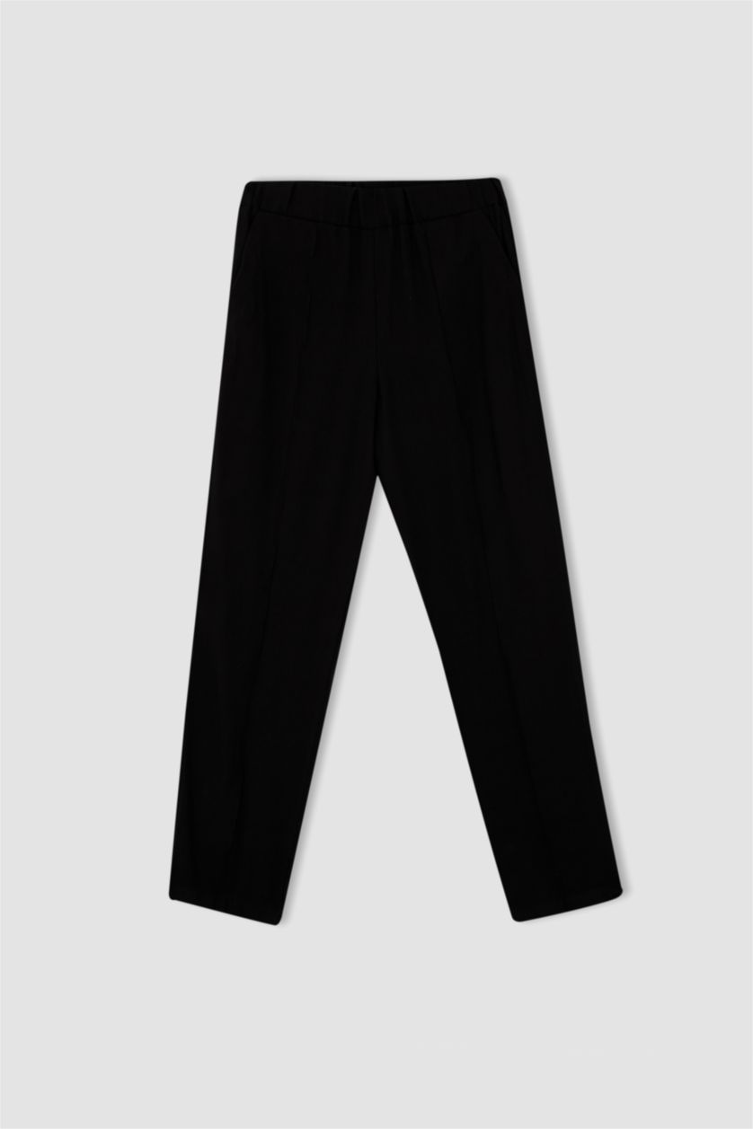 Kadın Siyah Relax Fıt Pantolon