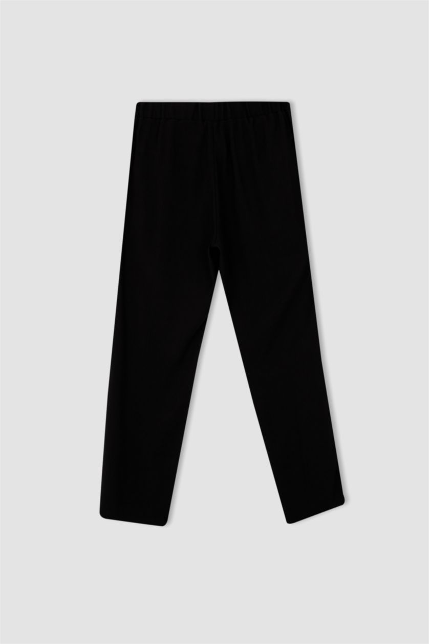 Kadın Siyah Relax Fıt Pantolon