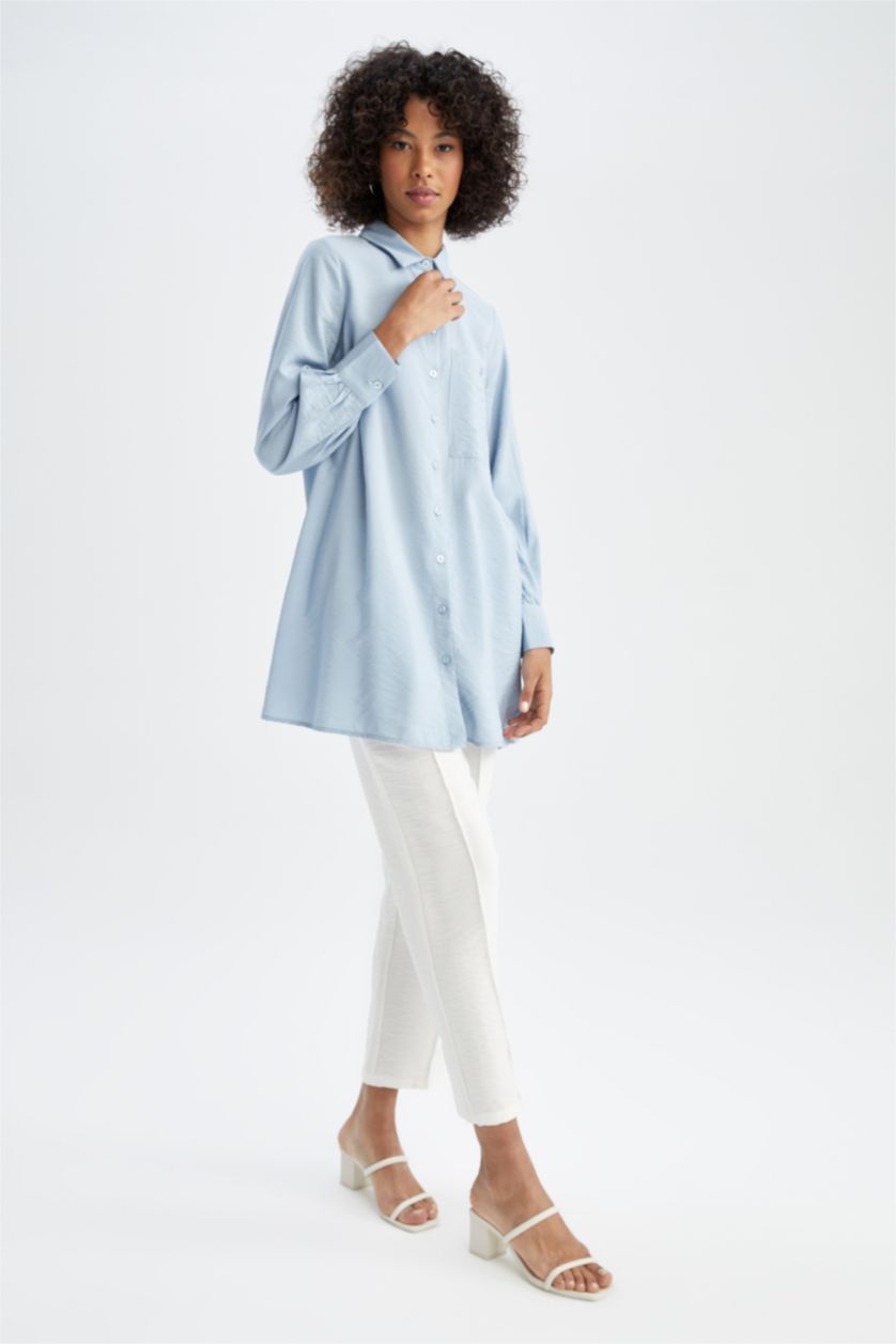 Kadın Ekru Relax Fıt Pantolon