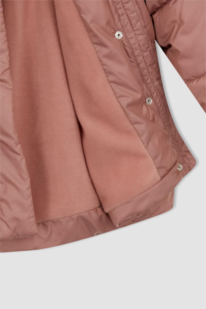 GIRLS & TEENS Rose Girl Fleece Lined Hooded Puffer Jacket