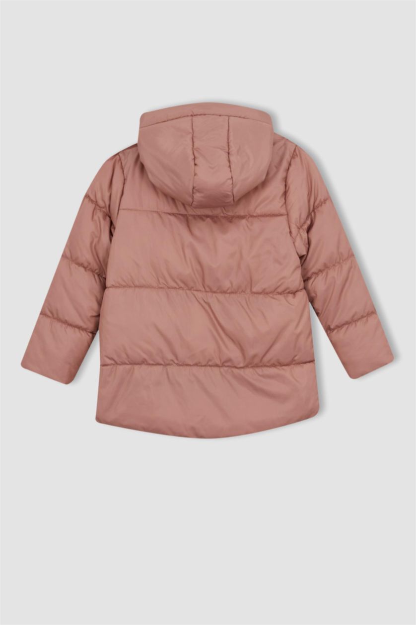 GIRLS & TEENS Rose Girl Fleece Lined Hooded Puffer Jacket