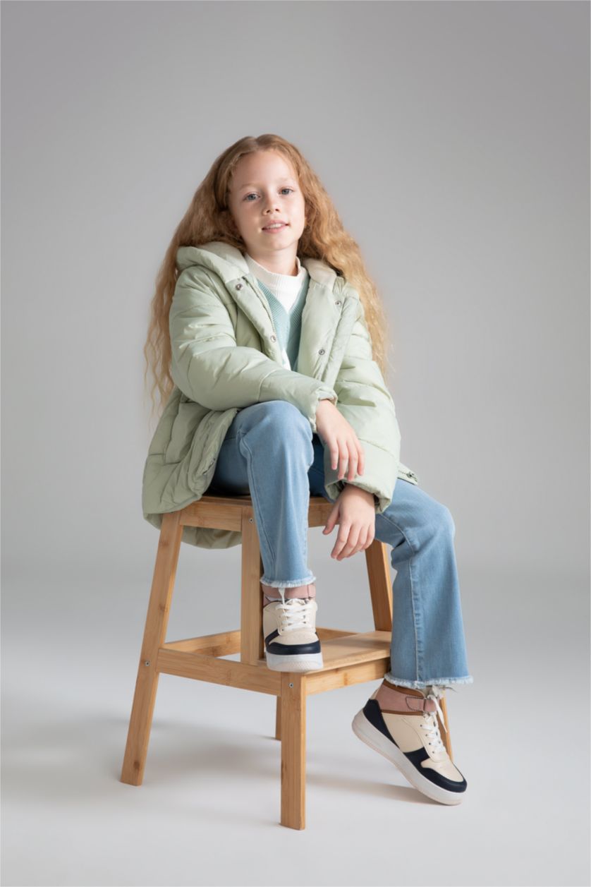 Девочки и подростки Аква Дутая куртка с капюшоном для девочек