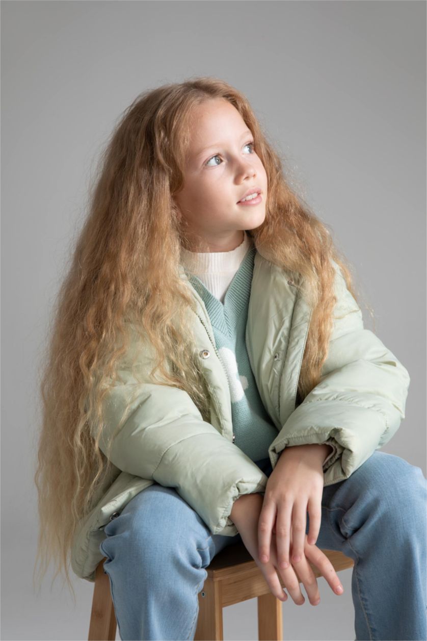 Девочки и подростки Аква Дутая куртка с капюшоном для девочек