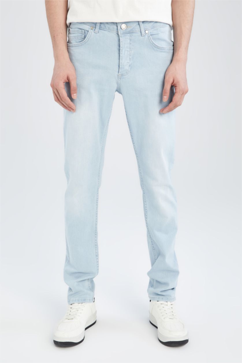 Man Ice Blue Carlo Skinny Fit Extra Slim Fit Normal Waist Jeans