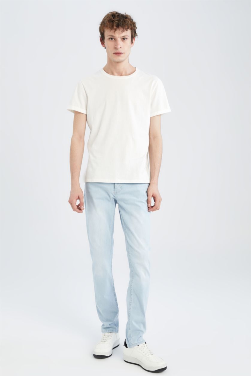 Man Ice Blue Carlo Skinny Fit Extra Slim Fit Normal Waist Jeans