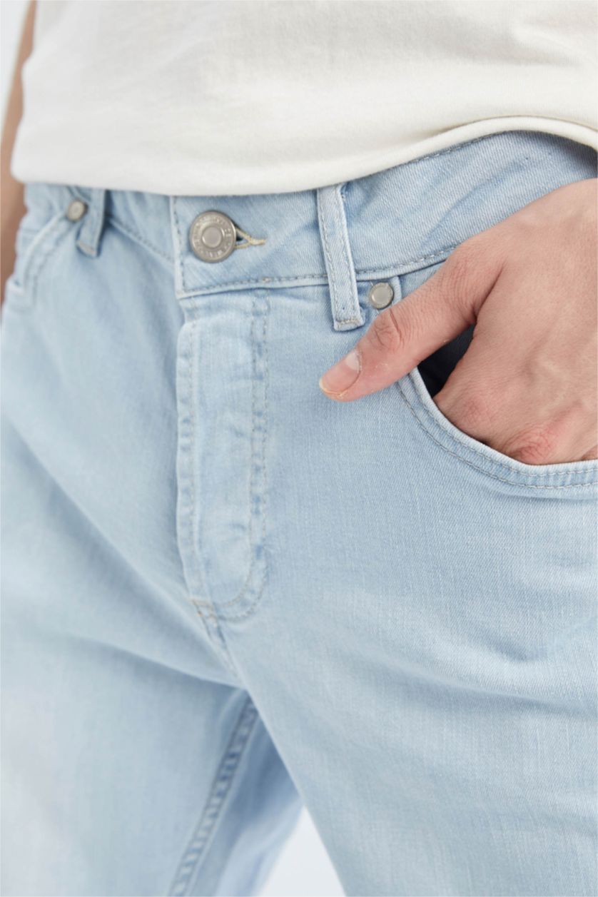 Man Ice Blue Carlo Skinny Fit Extra Slim Fit Normal Waist Jeans