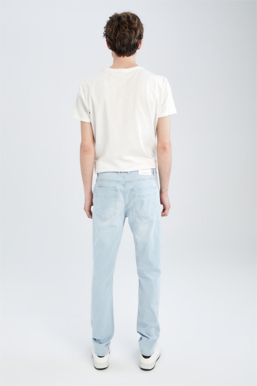 Man Ice Blue Carlo Skinny Fit Extra Slim Fit Normal Waist Jeans