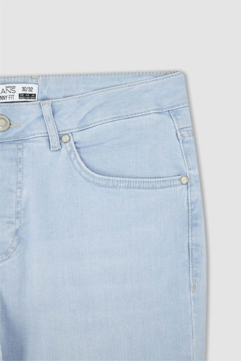 Man Ice Blue Carlo Skinny Fit Extra Slim Fit Normal Waist Jeans