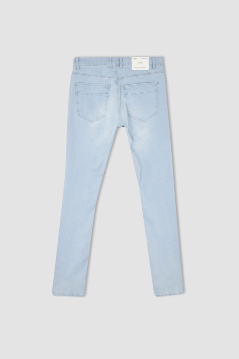 Man Ice Blue Carlo Skinny Fit Extra Slim Fit Normal Waist Jeans