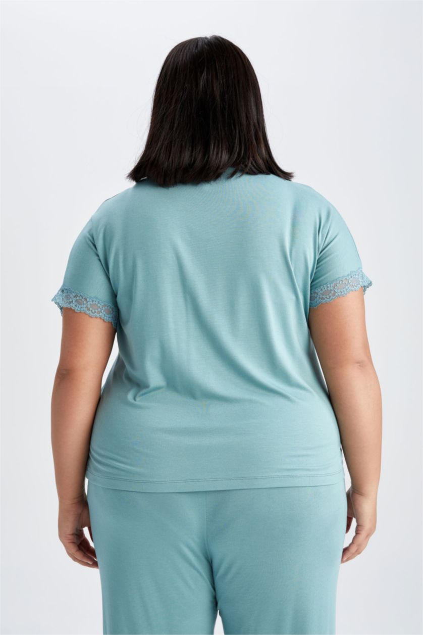 WOMAN Green 2 piece Plussize Fit Set