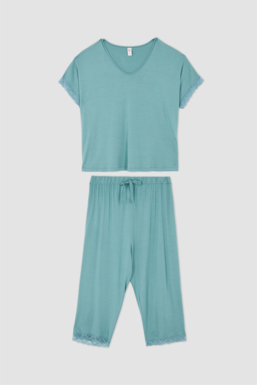 WOMAN Green 2 piece Plussize Fit Set