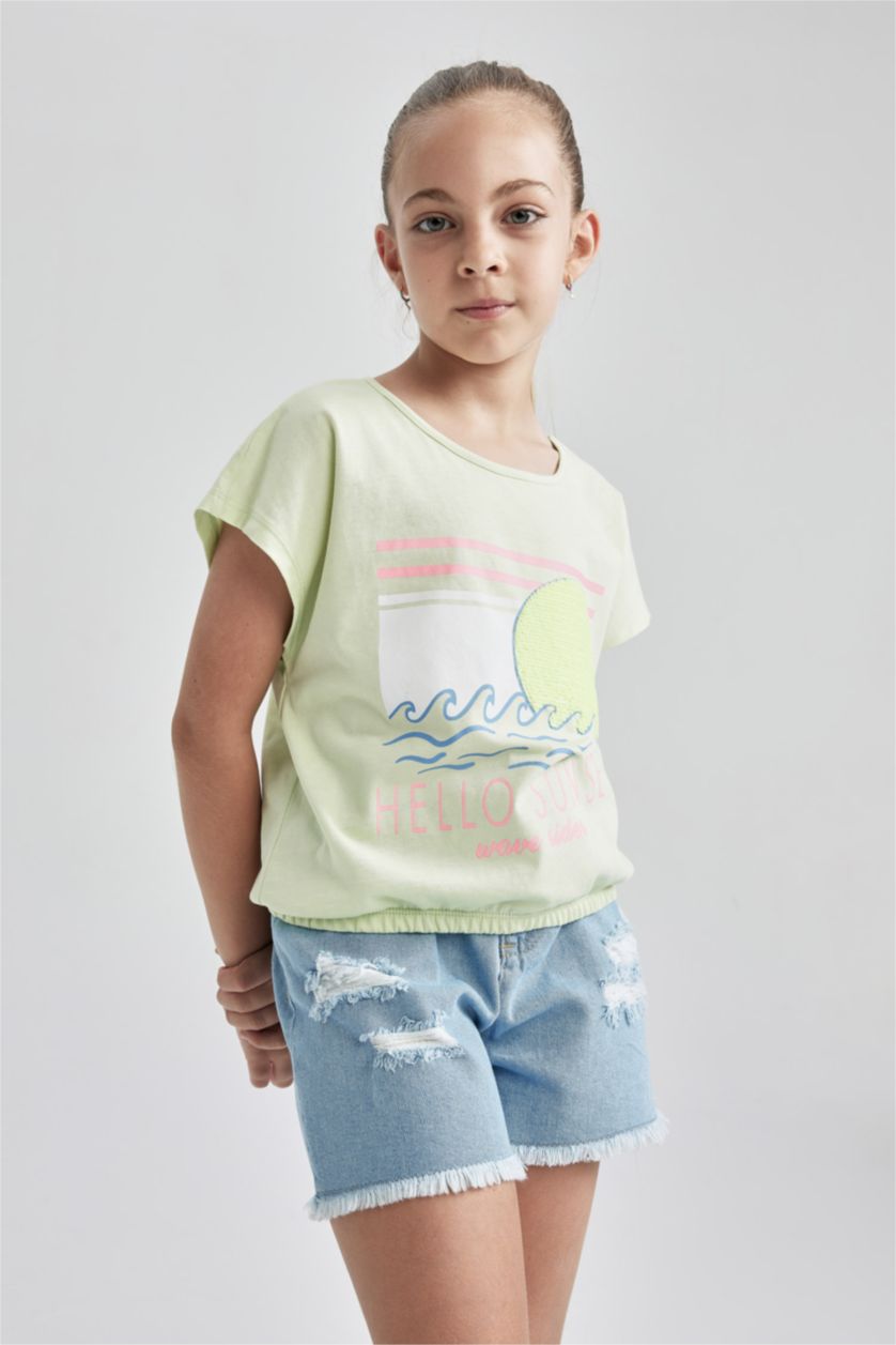 GIRLS & TEENS Mint Regular Fit Short Sleeve T-Shirt