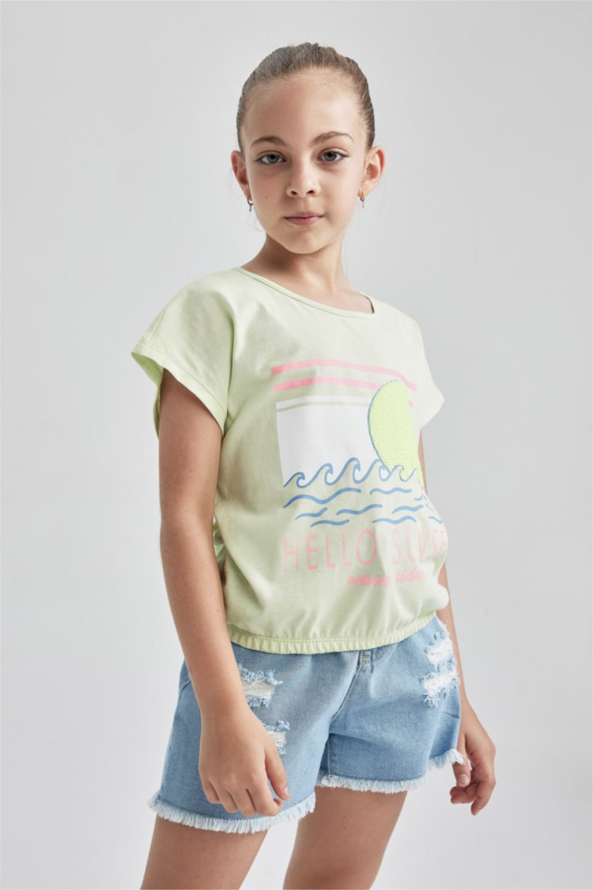 GIRLS & TEENS Mint Regular Fit Short Sleeve T-Shirt