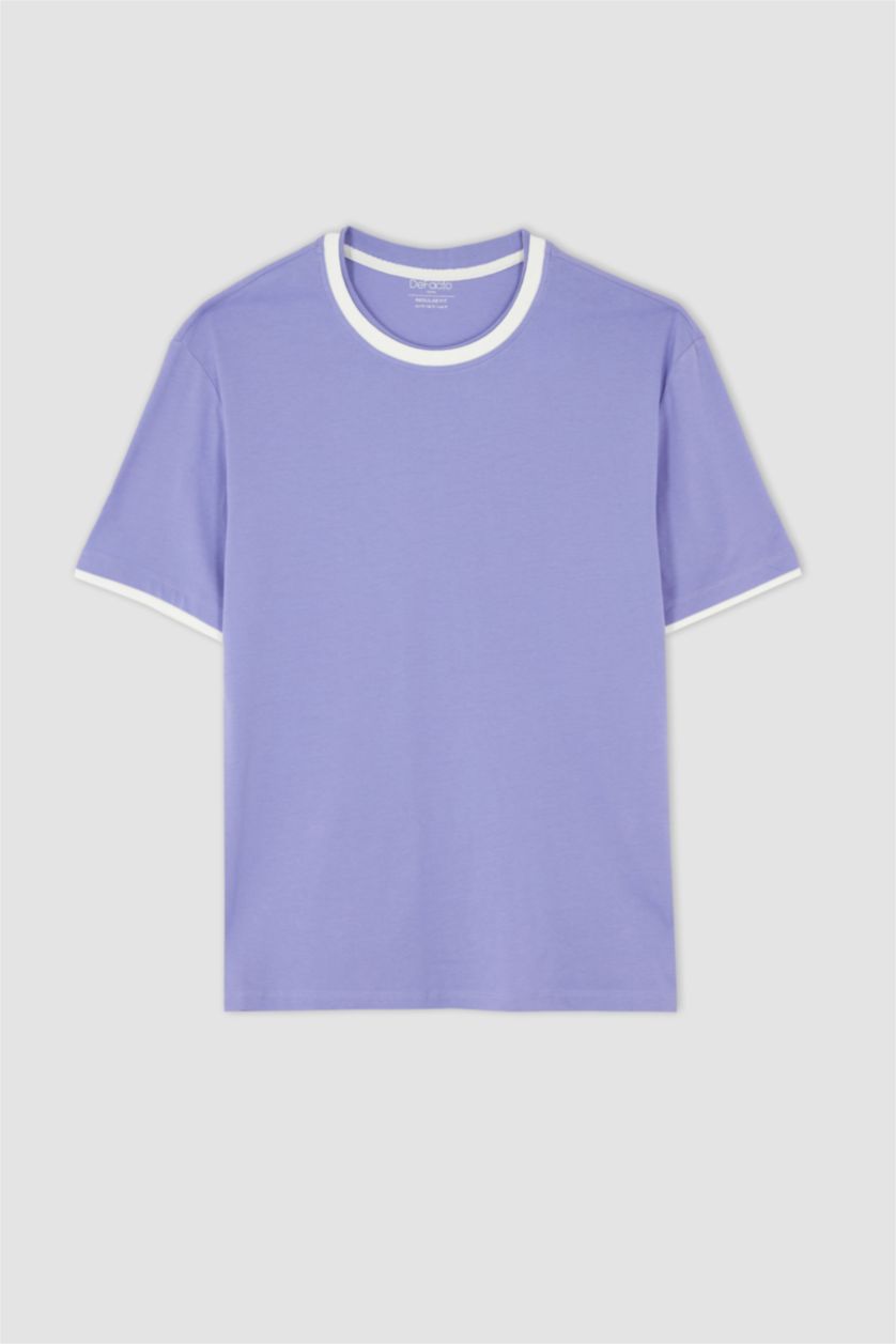 MAN Lilac Regular Fit Crew Neck Short Sleeve T-Shirt