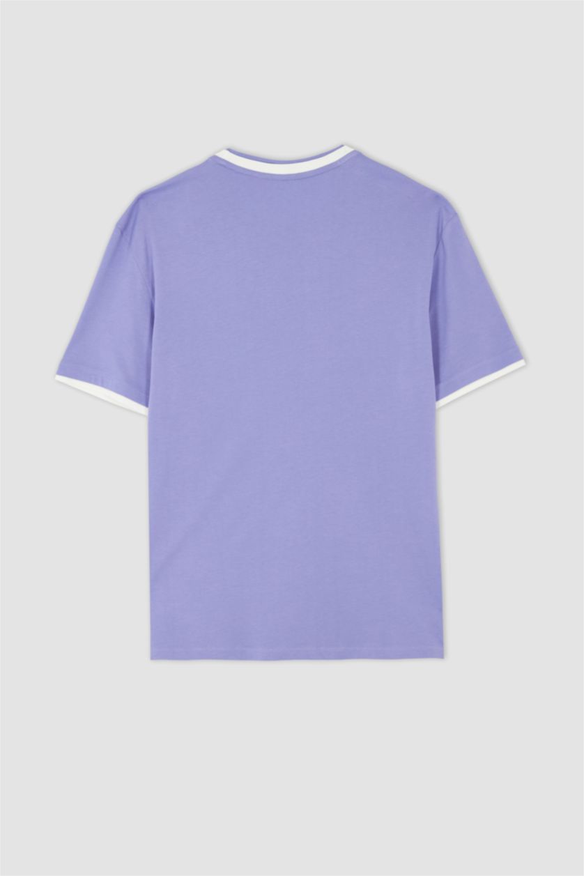 MAN Lilac Regular Fit Crew Neck Short Sleeve T-Shirt