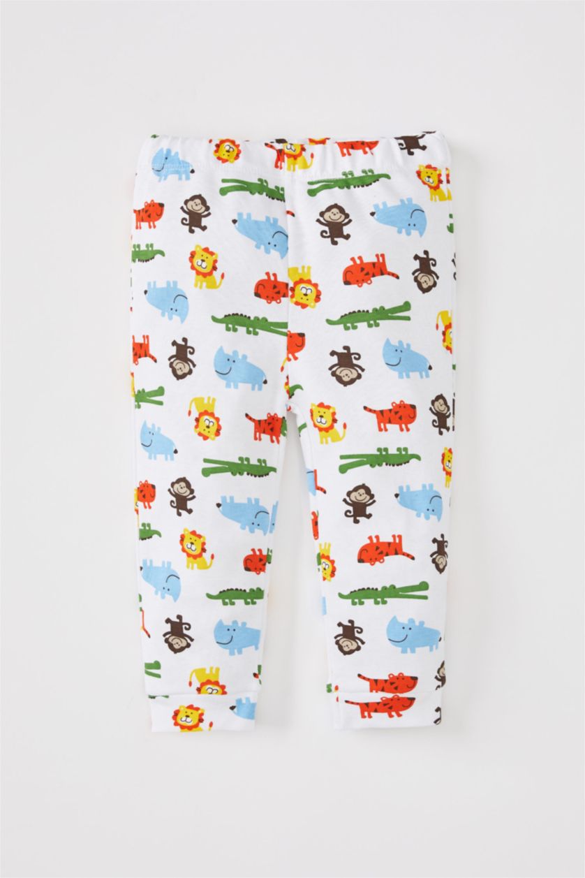 BABY BOY Indigo Baby Boy Animal Patterned Newborn Cotton 2 Piece Pajama Set