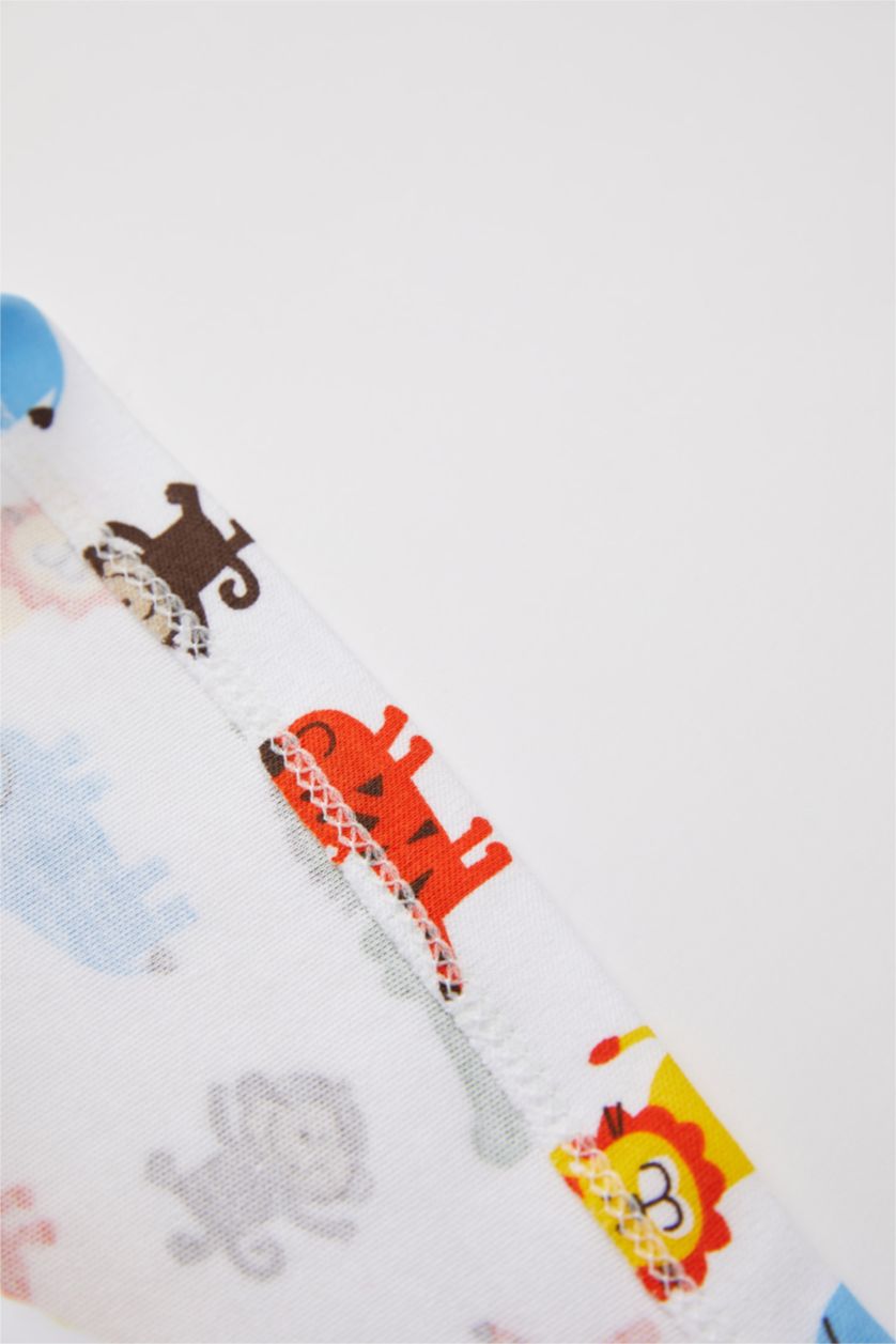 BABY BOY Indigo Baby Boy Animal Patterned Newborn Cotton 2 Piece Pajama Set