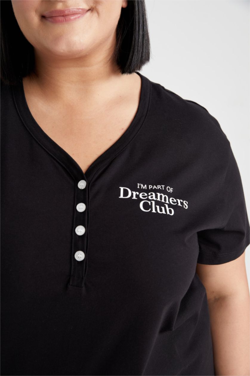 WOMAN Black Cotton Knitted Dress