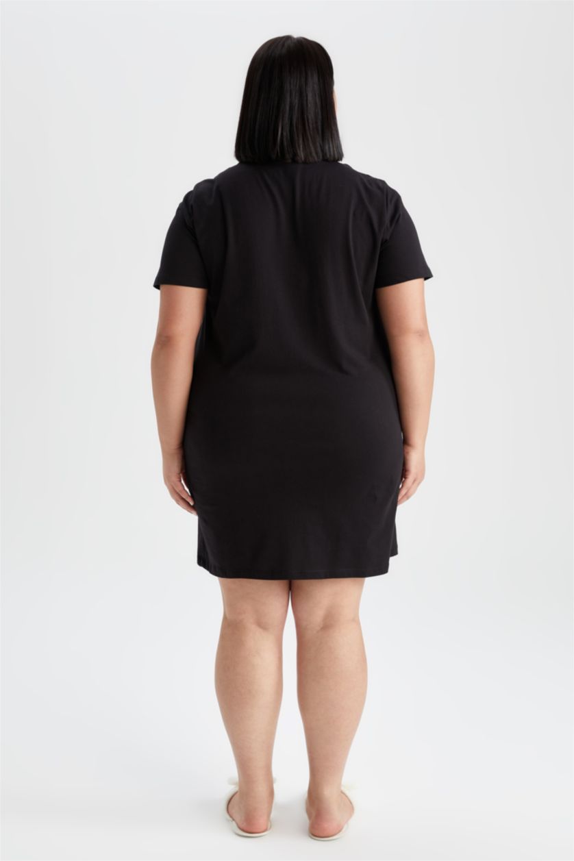 WOMAN Black Cotton Knitted Dress