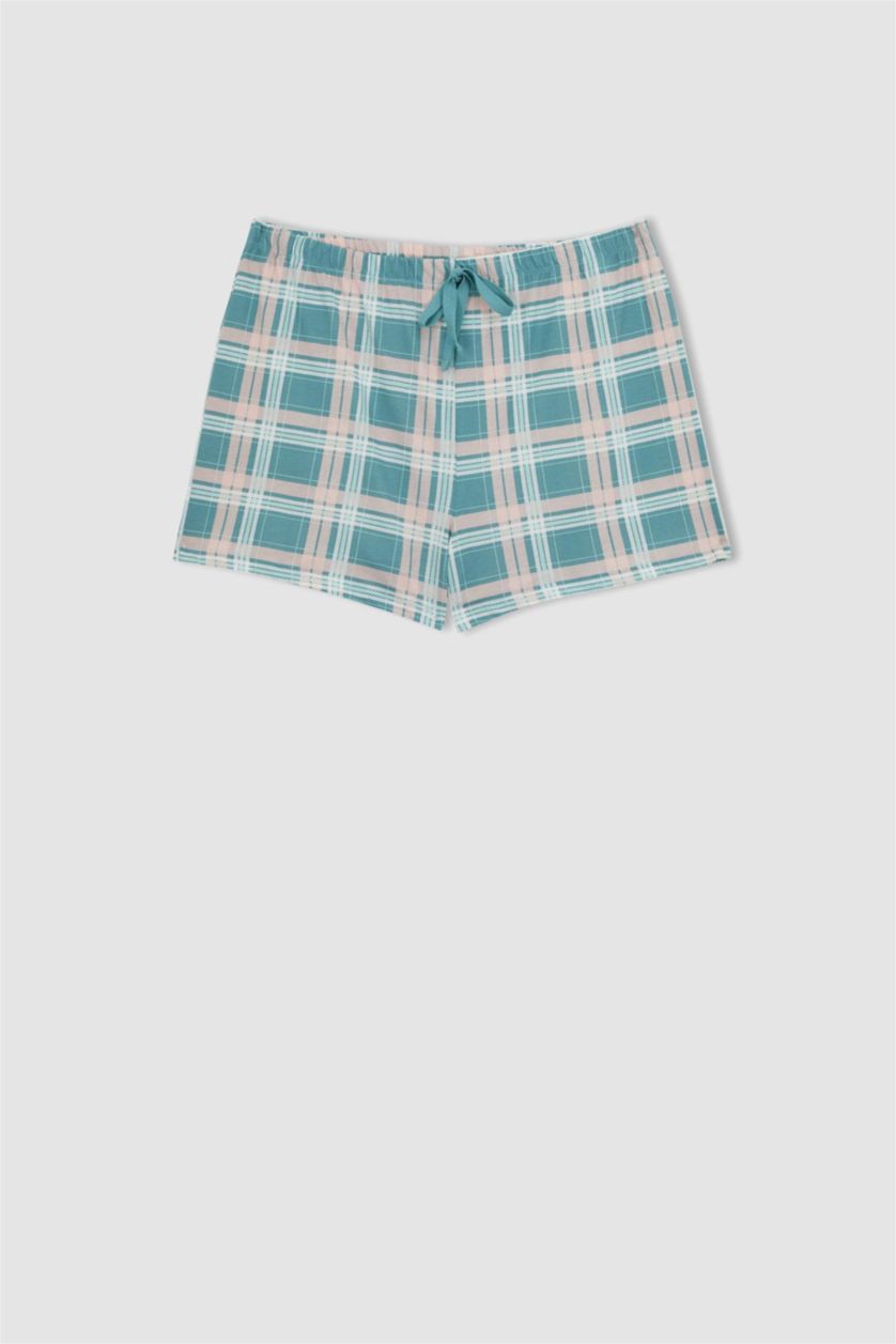 WOMAN Grey Melange 2 piece Plussize Fit Plaid Set