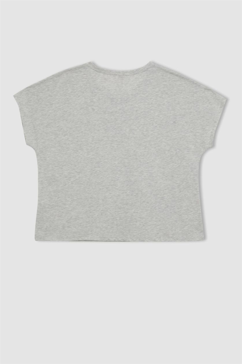 WOMAN Grey Melange 2 piece Plussize Fit Plaid Set