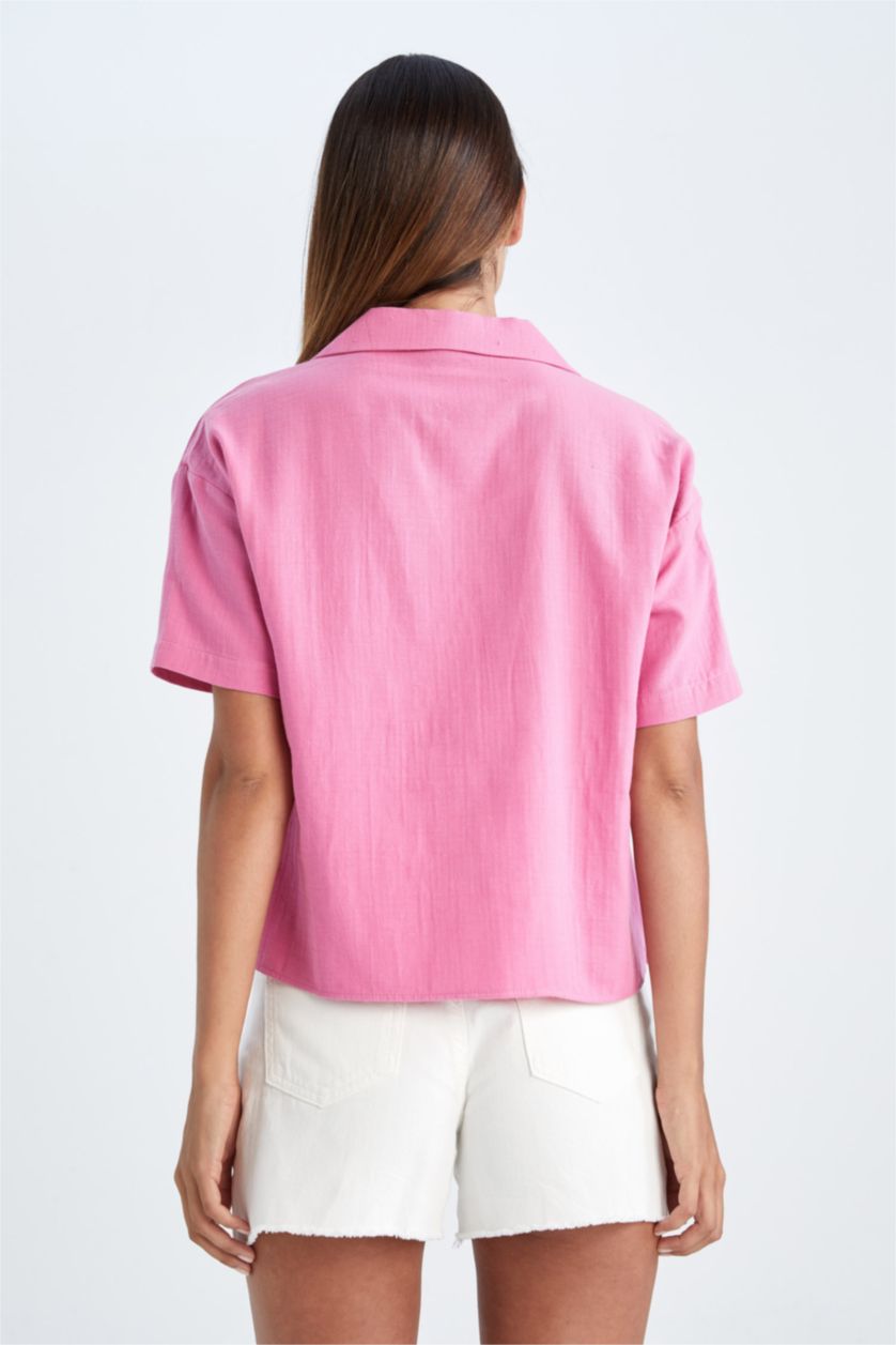 Kadın Pembe Regular Fıt Müslin