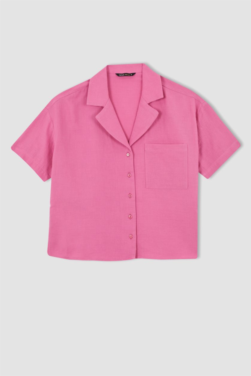 Kadın Pembe Regular Fıt Müslin