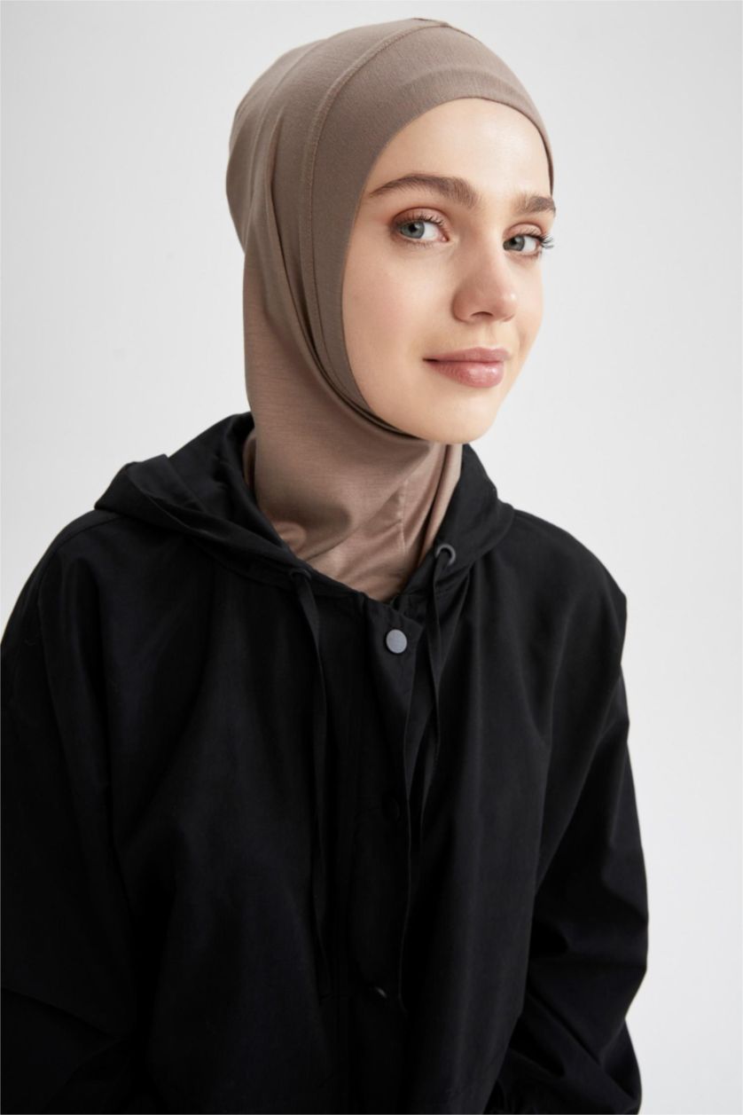 Kadın Kahve Kadın Boyunluklu Bone Şal