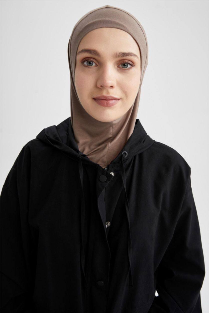 Kadın Kahve Kadın Boyunluklu Bone Şal