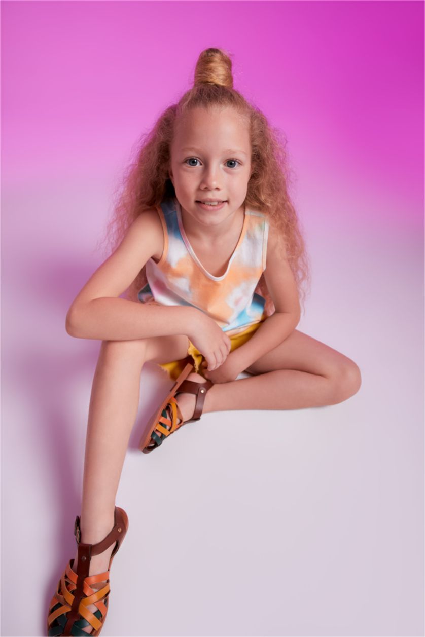 FILLES Orange Clair Débardeur Fille Coupe Regular