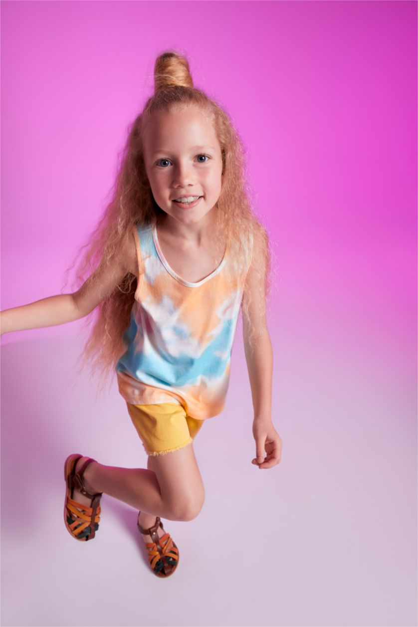 FILLES Orange Clair Débardeur Fille Coupe Regular