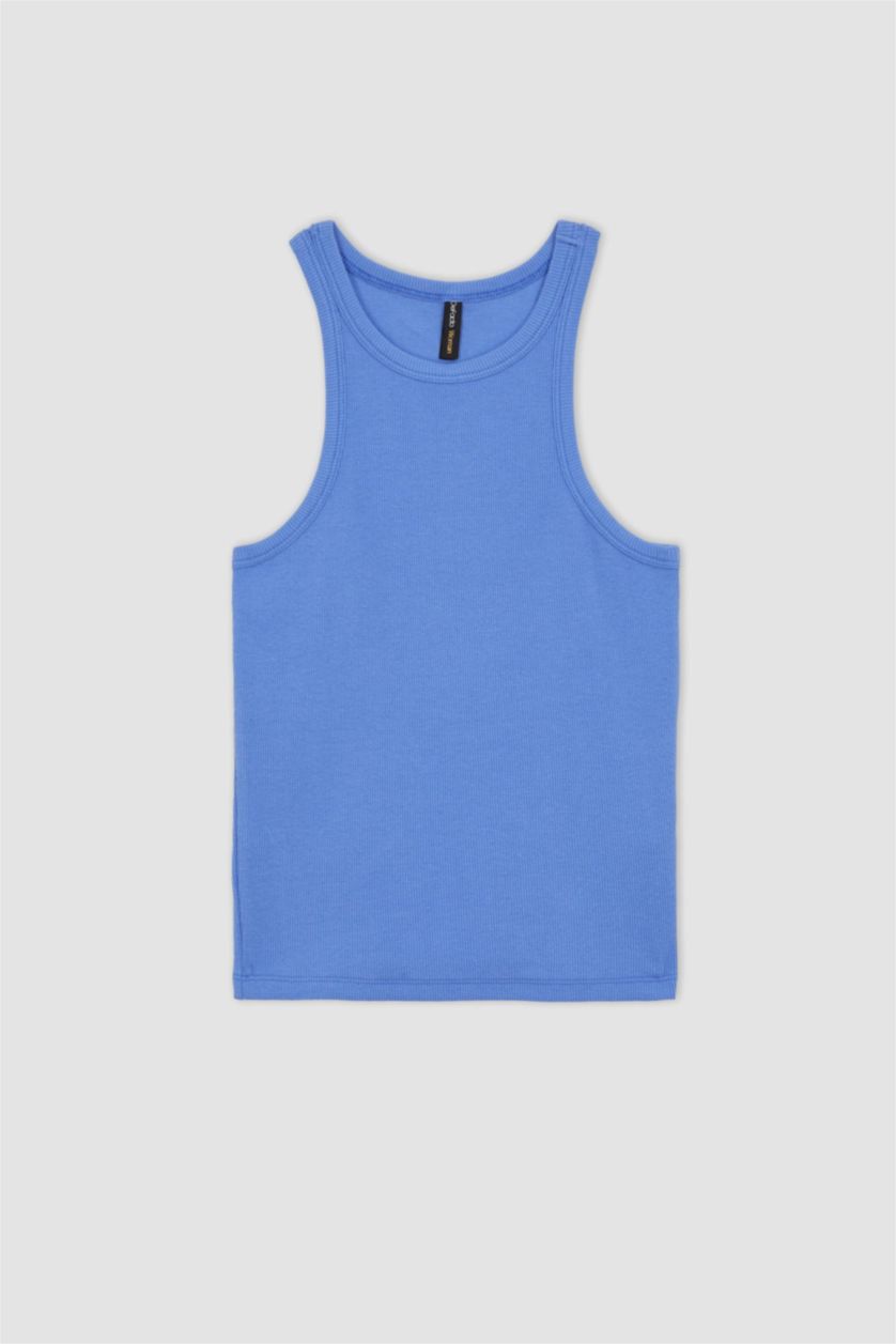 FEMME Bleu Coupe slim raccourcie