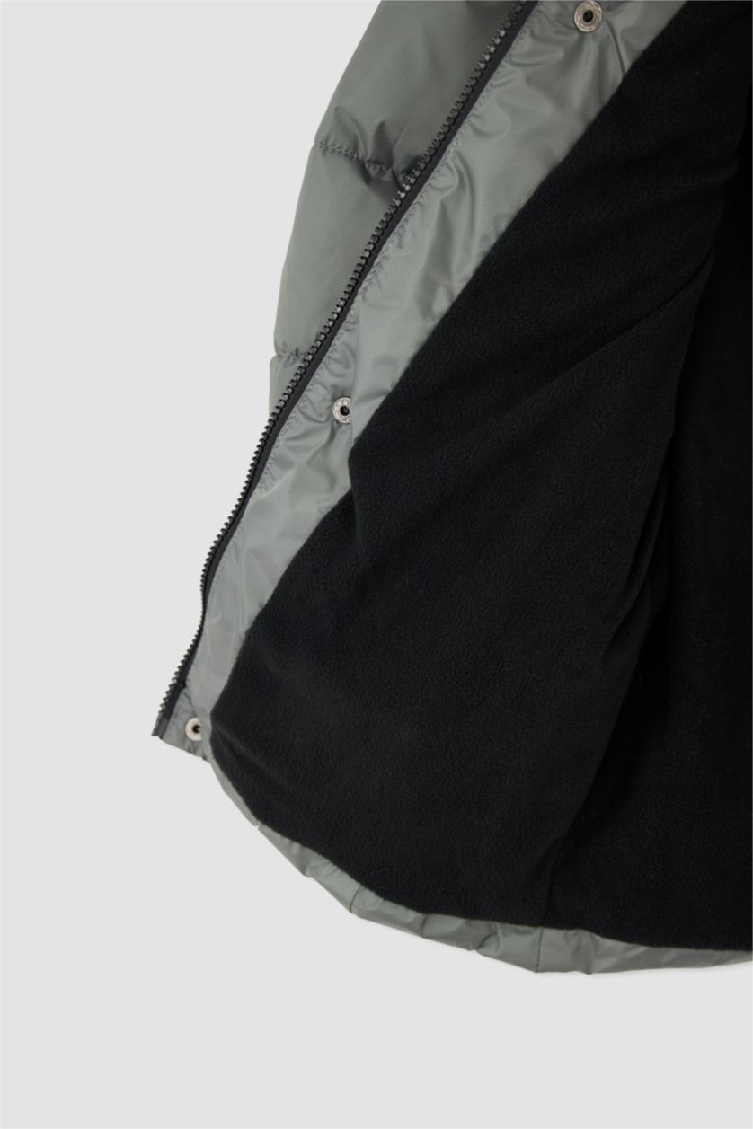 BOYS & TEENS Grey Boy Water Repellent  Fleece Lining Puffer Jacket