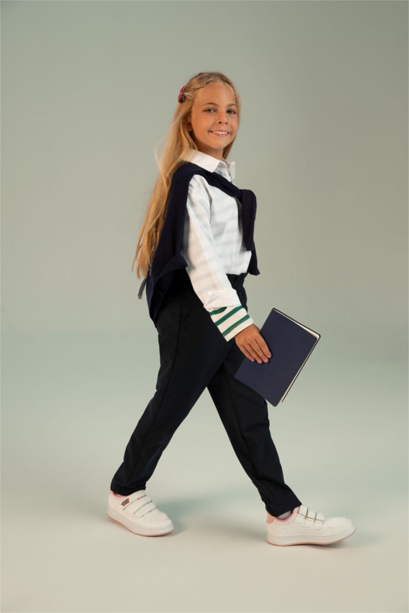 GIRLS & TEENS NAVY Girl's Black School Trousers